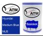 Preview: Hyundai, Medium Blue, NU5: 500ml Lackdose, von ATW Autoteile West.